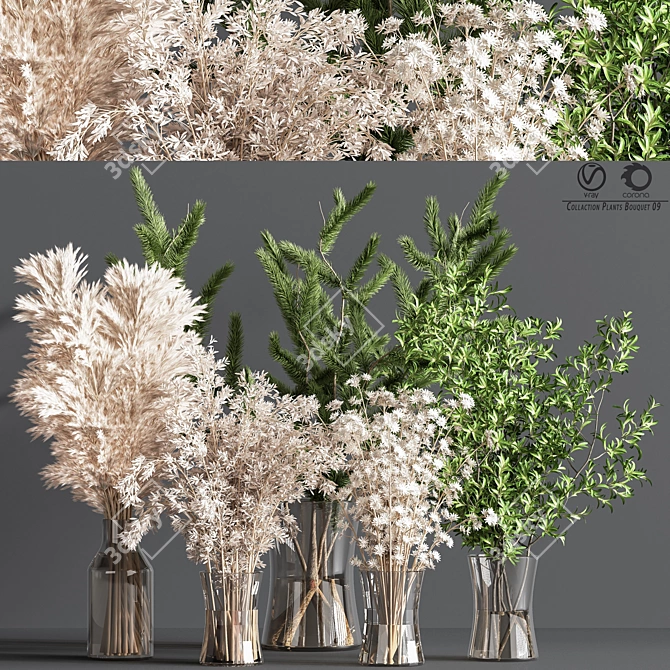 Collaction Plants Bouquet 09: 3D Floral Arrangement in Vray, Corona and Obj Formats 3D model image 2