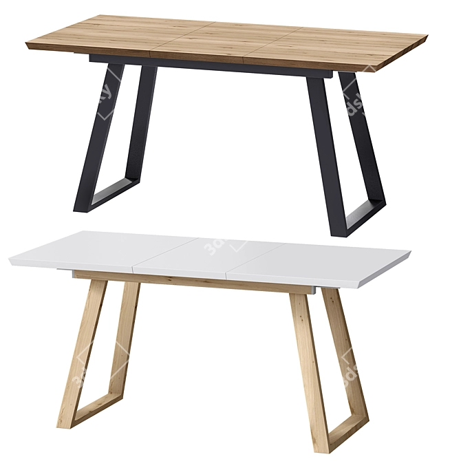 Denver Extendable Table: Versatile and Stylish 3D model image 1