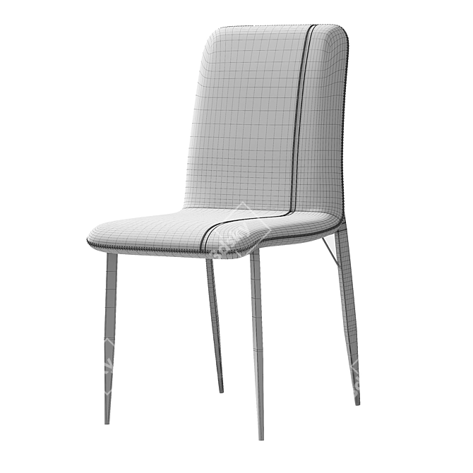 Rene Chair: Stylish and Functional Seating 3D model image 4