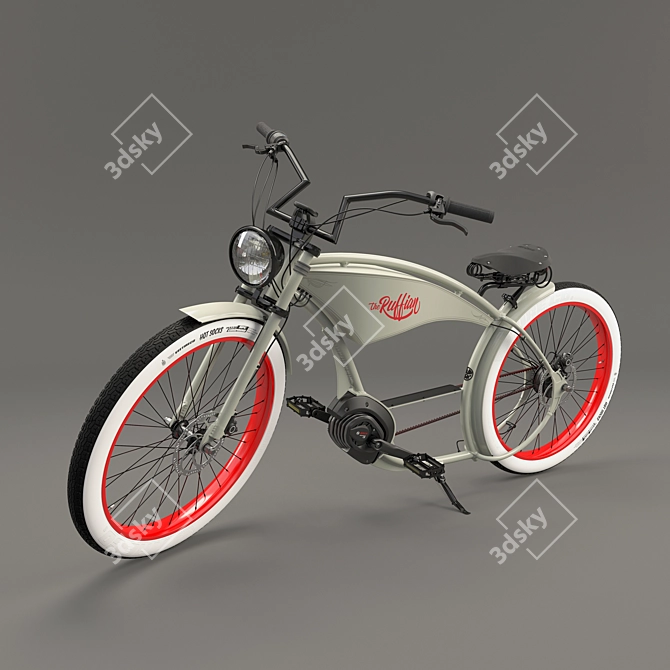 RUFFIAN Cement Grey: Unleash Your Ride 3D model image 1