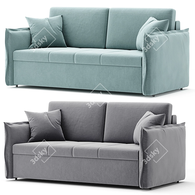 Caitlin Pull-Out Sofa: Comfort and Style at iModern 3D model image 1