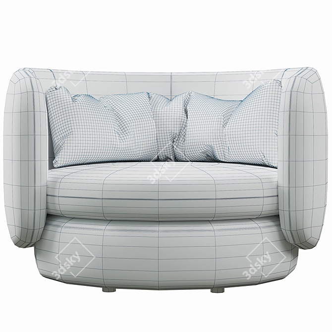 Modern 2017 Group Armchair: Stylish & Comfortable 3D model image 4