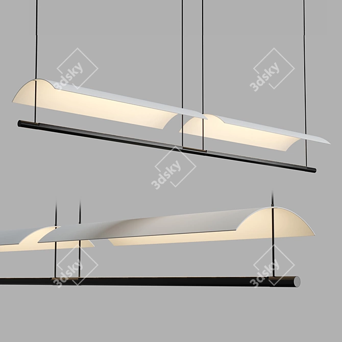 Modern Lamina Pendant Light by Santa & Cole 3D model image 1