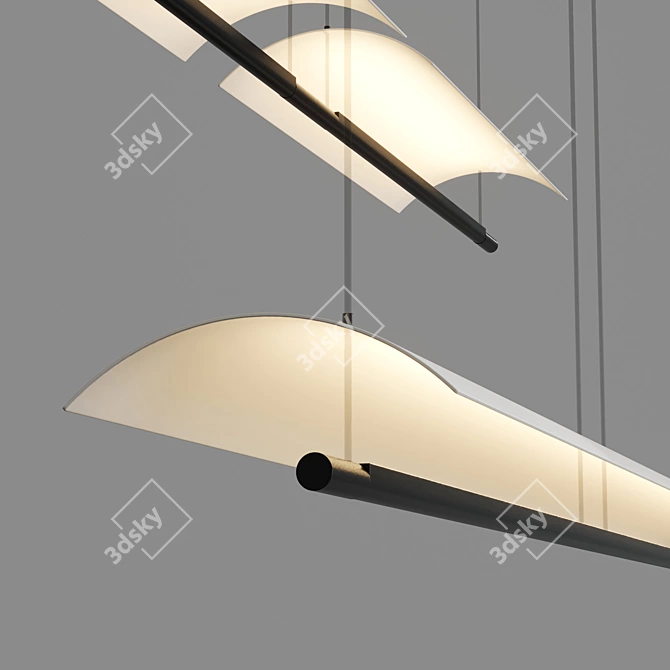 Modern Lamina Pendant Light by Santa & Cole 3D model image 3