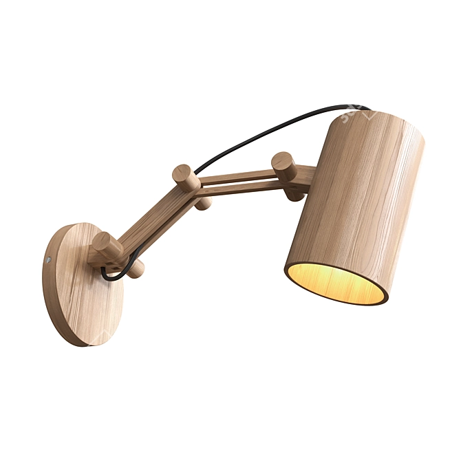 Filicon Wooden Loft-Style Lamp 3D model image 4