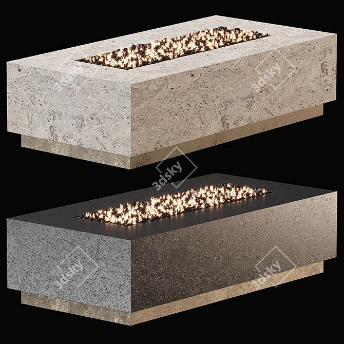 Modern Bio Fireplace in Two Colors 3D model image 2