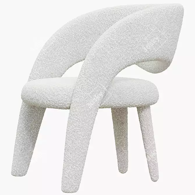 Greenapple Modern Armchair: Handcrafted Elegance 3D model image 1