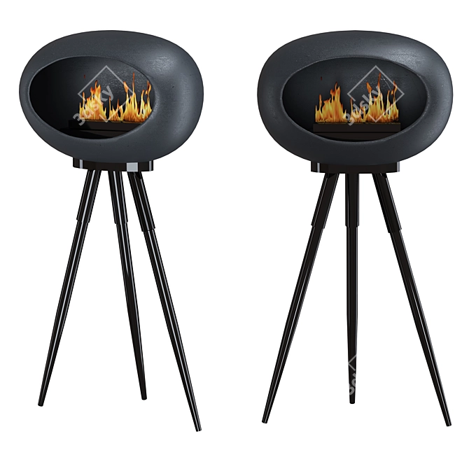  Contemporary Fireplace Design 3D model image 3