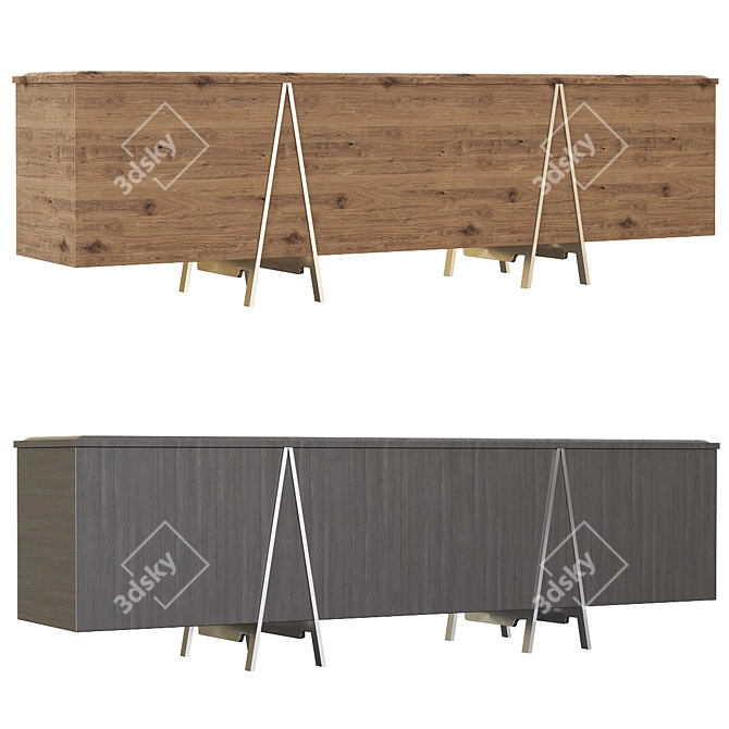 Modern EASEL Sideboard: Style and Storage Solution 3D model image 1
