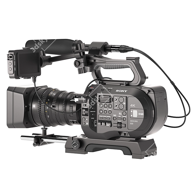 Title: Sony FS7M2 Professional Camcorder 3D model image 2