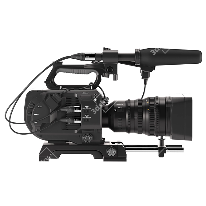 Title: Sony FS7M2 Professional Camcorder 3D model image 4