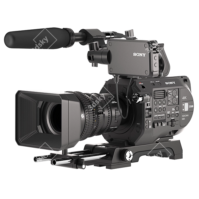 Title: Sony FS7M2 Professional Camcorder 3D model image 5