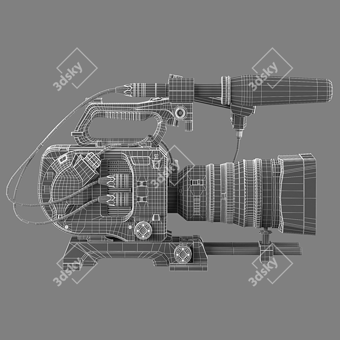 Title: Sony FS7M2 Professional Camcorder 3D model image 6