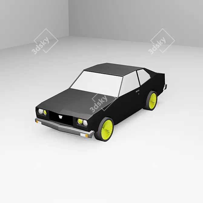 Polygonal Vehicle: Ideal Background Asset 3D model image 1