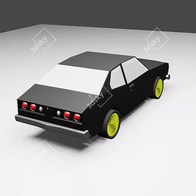 Polygonal Vehicle: Ideal Background Asset 3D model image 2