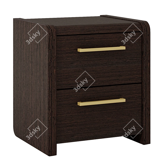 Adel Collection Bedside Table: Stylish and Functional 3D model image 1