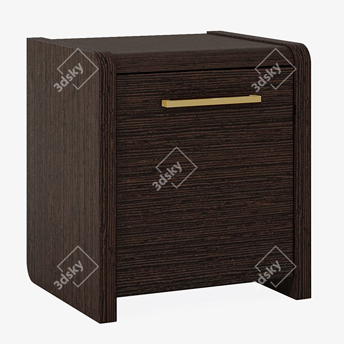 Adel Collection Oak Bedside Table 3D model image 3