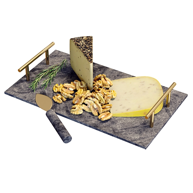 Gourmet Cheese Delight Set 3D model image 2