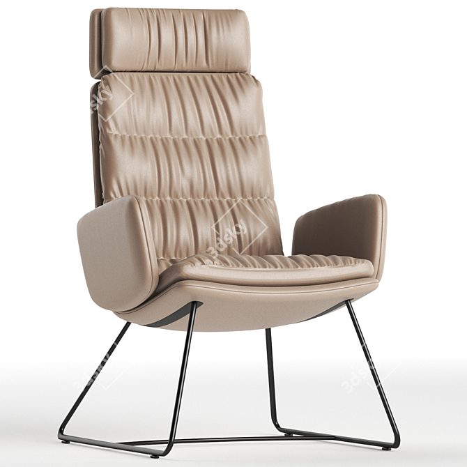 Arva Lounge: Stylish and Comfortable Armchair 3D model image 1