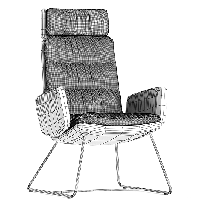 Arva Lounge: Stylish and Comfortable Armchair 3D model image 3