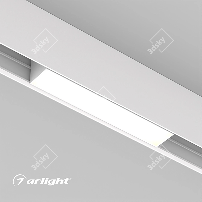 Versatile MAG-FLAT-45 Track Lamp 3D model image 1