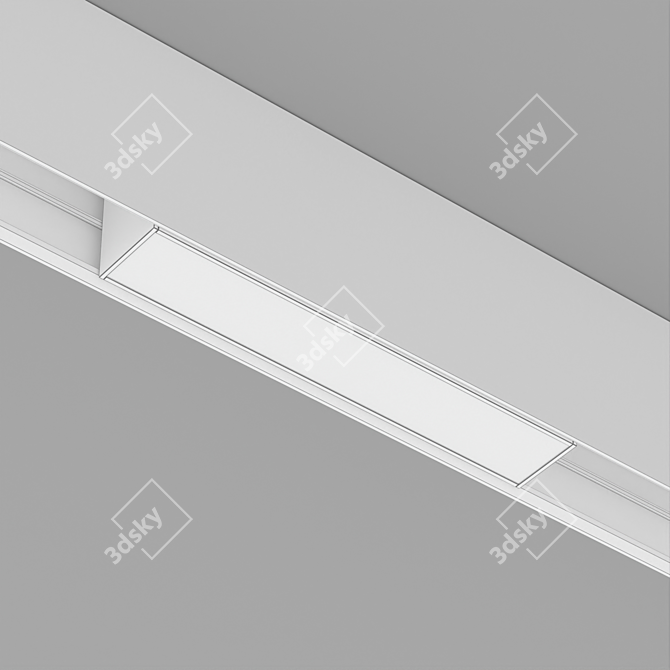 Versatile MAG-FLAT-45 Track Lamp 3D model image 3