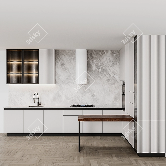 Modern Kitchen 2015 3D model image 2