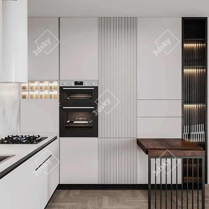 Modern Kitchen 2015 3D model image 4
