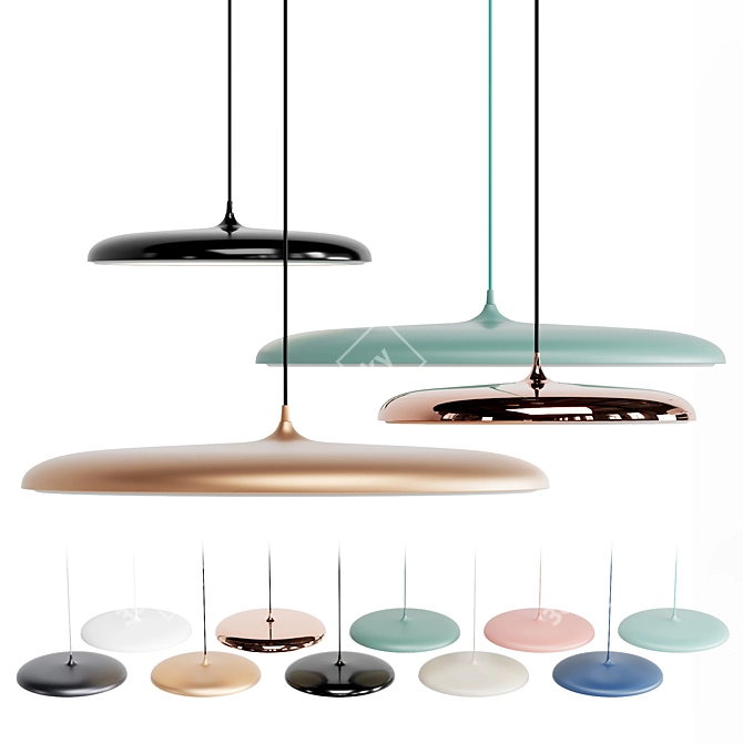 Arvid Pendant Light: Sleek Design, Multiple Materials 3D model image 1