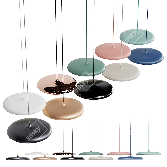 Arvid Pendant Light: Sleek Design, Multiple Materials 3D model image 3