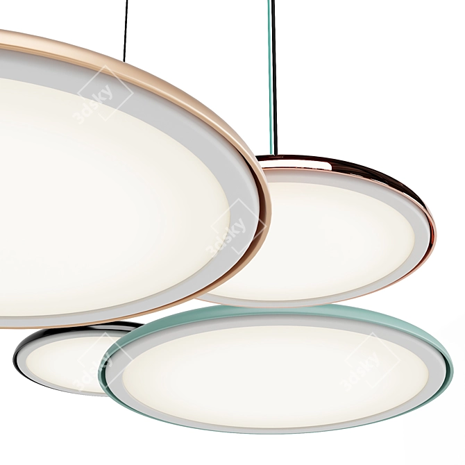 Arvid Pendant Light: Sleek Design, Multiple Materials 3D model image 4