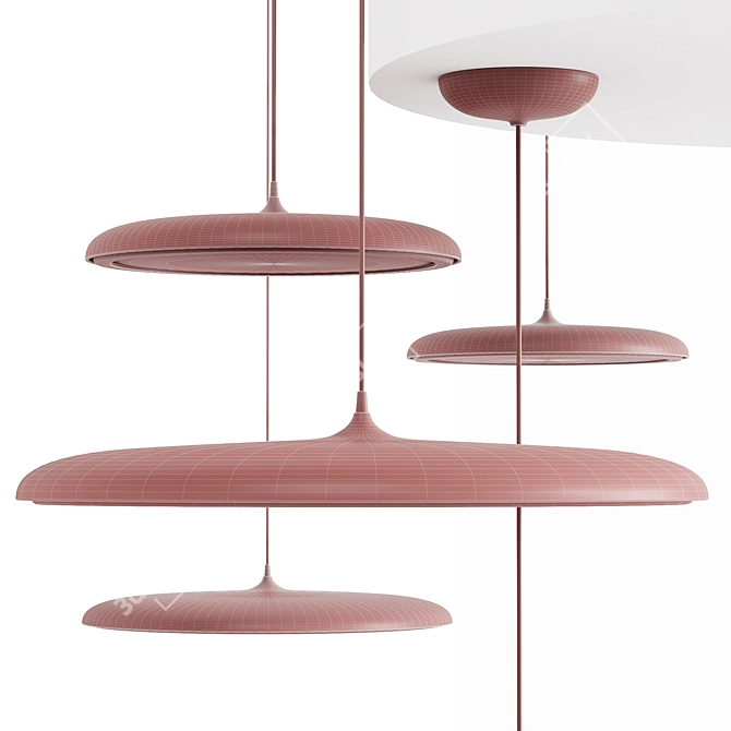 Arvid Pendant Light: Sleek Design, Multiple Materials 3D model image 5