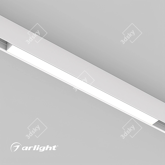 Lamp MAG-FLAT-45-L605-18W: Quality Lighting for Magnetic Track Systems (45mm Width) 3D model image 1