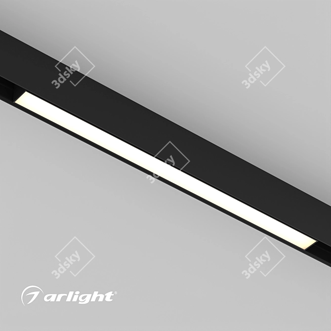 Lamp MAG-FLAT-45-L605-18W: Quality Lighting for Magnetic Track Systems (45mm Width) 3D model image 2