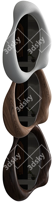 Elegant Amorphous Mirror by Lemieux et Cie 3D model image 2