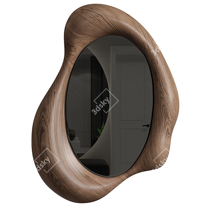 Elegant Amorphous Mirror by Lemieux et Cie 3D model image 3