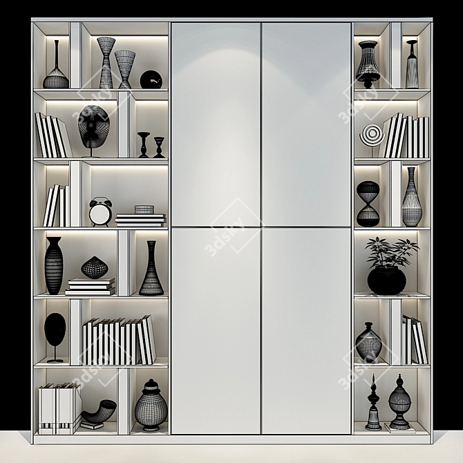 Modern Wardrobe Composition with Customizable Design 3D model image 2