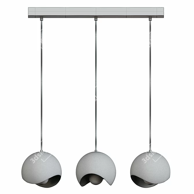 Stylish Atupa Dome Pendant Light 3D model image 2