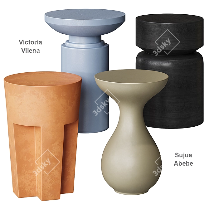 Victoria Vilena Coffee Table: Elegant and Functional 3D model image 1