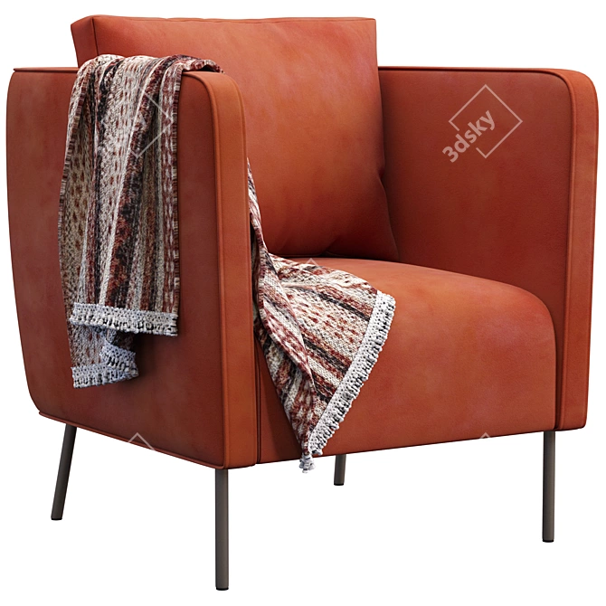 Stylish Ekero Armchair: Modern Comfort by Ikea 3D model image 1