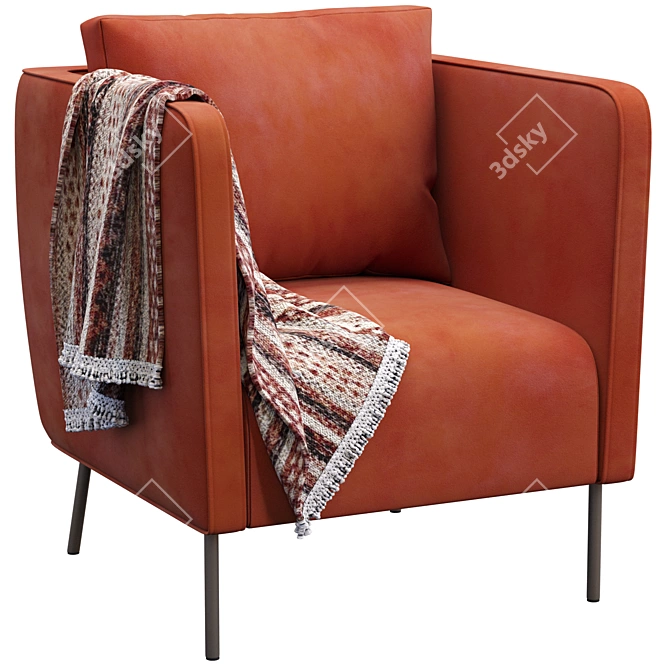 Stylish Ekero Armchair: Modern Comfort by Ikea 3D model image 2