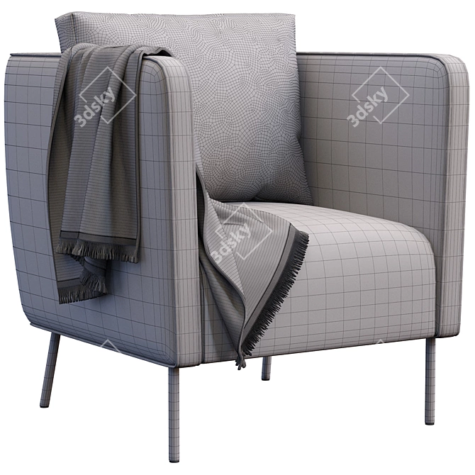 Stylish Ekero Armchair: Modern Comfort by Ikea 3D model image 5