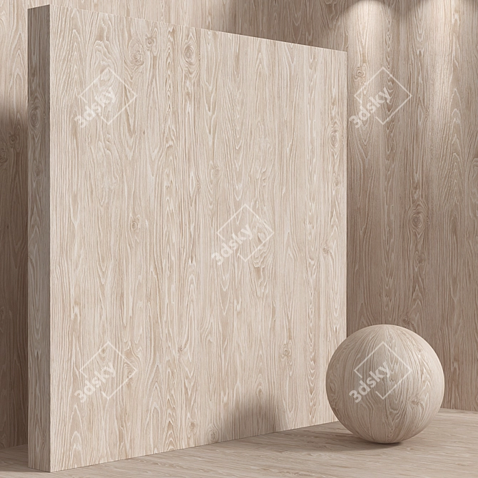Seamless Walnut Wood Box Set 3D model image 3