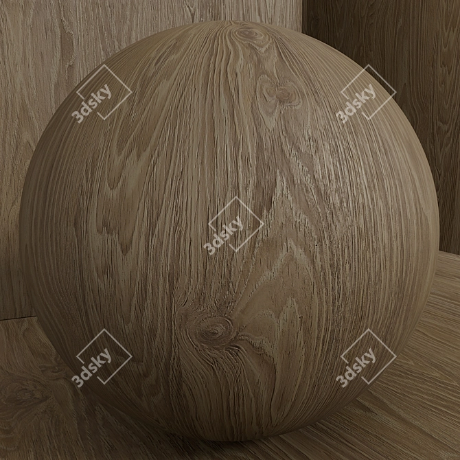 Seamless Walnut Wood Box Set 3D model image 5