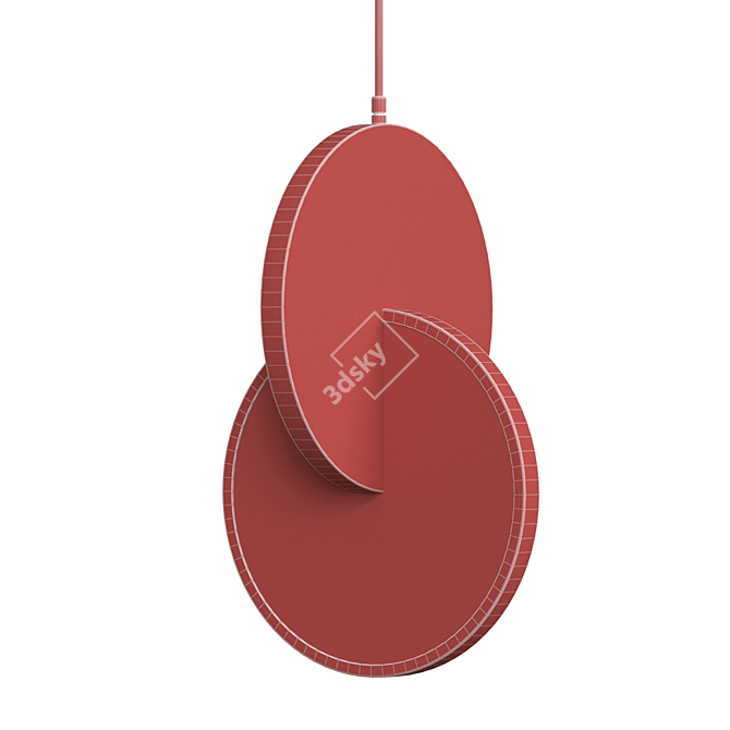 Sleek Woodgrain Lamp 3D model image 2