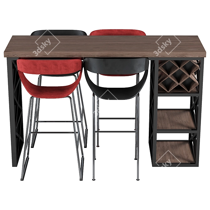 Elevate your space with the Avantgarde Bar Set 3D model image 2