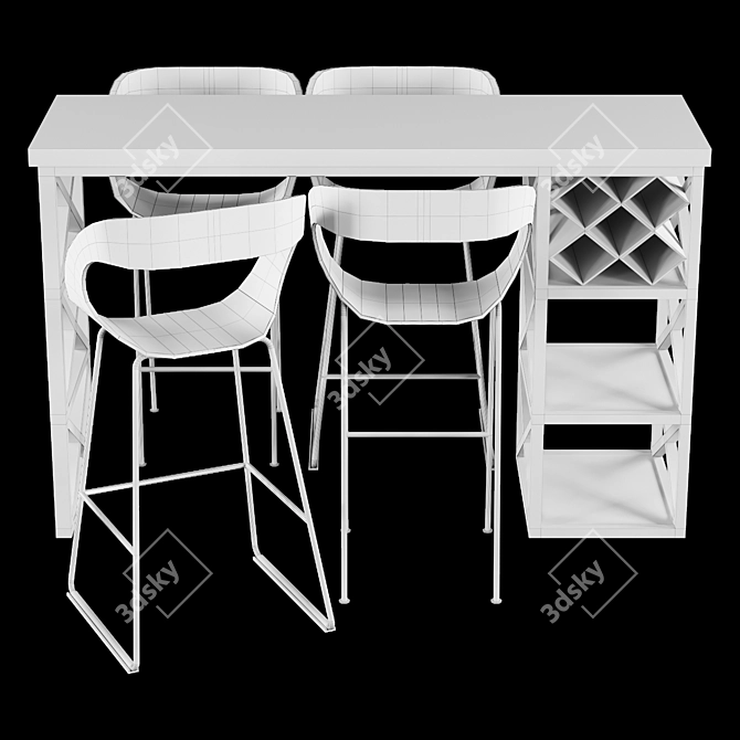 Elevate your space with the Avantgarde Bar Set 3D model image 5
