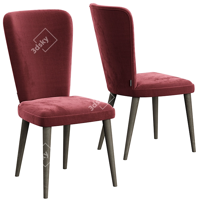 Clark Table & Post Chair Set 3D model image 2