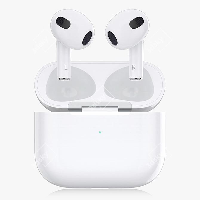Wireless Freedom: Apple AirPods 3 3D model image 1