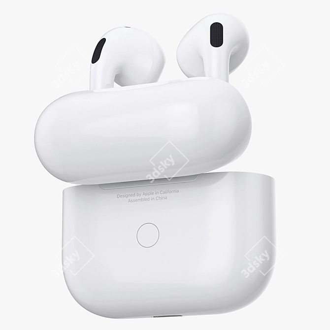 Wireless Freedom: Apple AirPods 3 3D model image 4